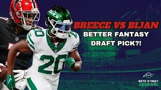 Breece Hall vs Bijan Robinson: Which ELITE RB to Draft in 2024 Fantasy Football?!
