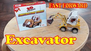 Construction Trucks Excavator - Wizz Toys 3D Puzzle - Fast Forward Build