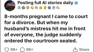 8-months pregnant I came to court for a divorce. But when my husband's mistress hit me in front of 