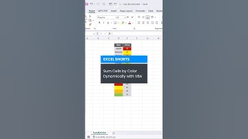 Excel Hack: Sum by Color with VBA in Under a Minute! 🚀 #ExcelTips #VBATutorial #ExcelHacks #Shorts