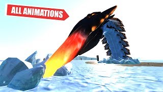 All Ice Worm Leviathan Kill Animations | Subnautica Below Zero