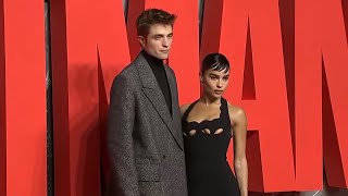 Robert Pattinson and Zoë Kravitz on red carpet in London The Batman premiere 2022