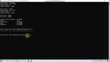 #2 PROGRAM KASIR SEDERHANA MENGGUNAKAN DEV C++ -TUGAS UAS