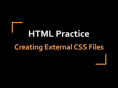 Creating External CSS Files