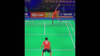 Sensational  Net Cross Shot Brian Yang vs Shrey Dhand #badminton#sports #shorts#badmintoncompetition
