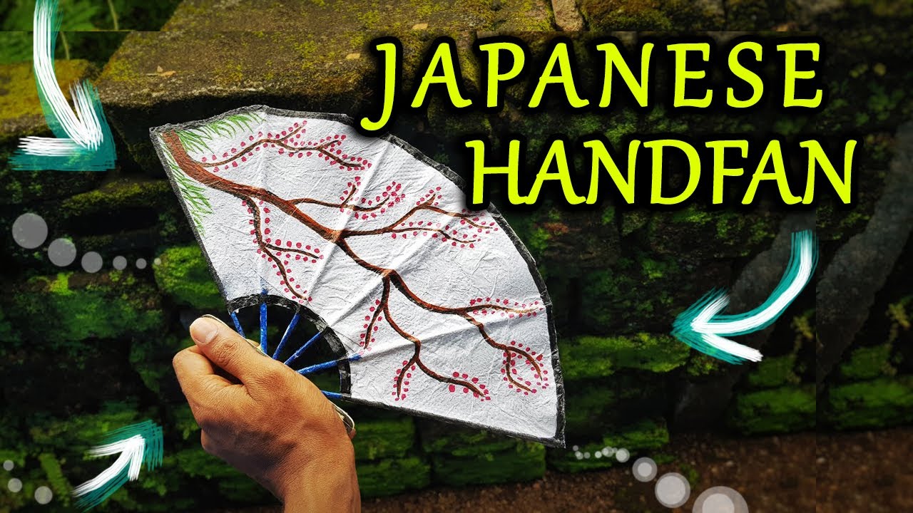 JAPANESE HAND FAN 🌀 DIY Craft ಬೀಸಣಿಗೆ YouTube
