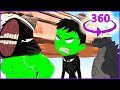 Wrong Heads / Shin Godzilla vs HULK And Cartoon Cat Attack Siren - Coffin Dance Song / VR 360°