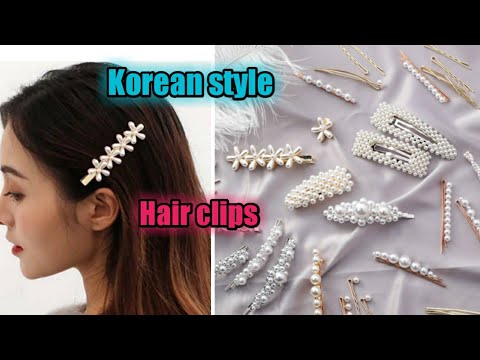 How To Make Korean Hair Clips At Home / DIY Pearl Hair Accessories Making / #hairaccessories #bts