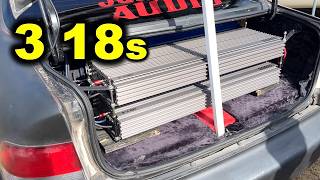 Full 3 18s IN A CAR! NEVER SEEN A SYSTEM LIKE THIS BEFORE! News