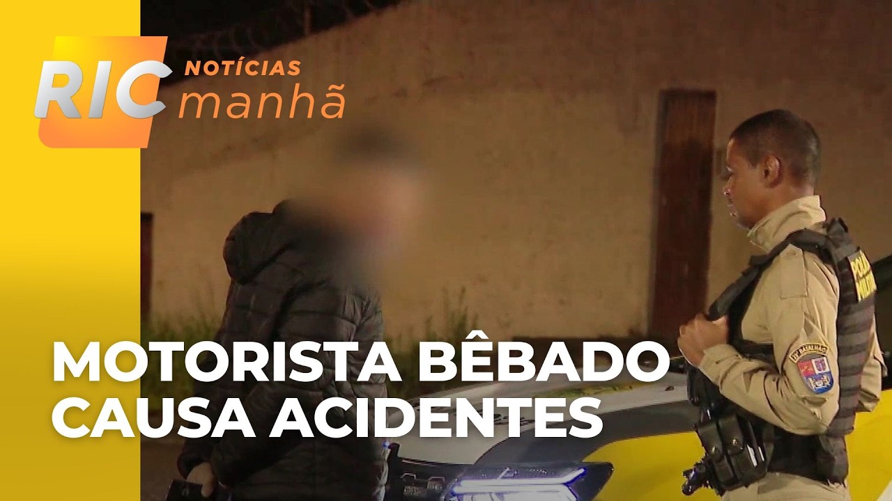 Homem bêbado e sem CNH tenta fugir após causar sequência de acidentes e é contido por moradores