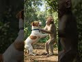 Dog and monkey funny moments 😺 #video #aivideo #ai #viral #trending #youtubeshorts #funniestvideo