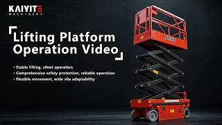 One Person Operates Mobile Aerial Lifting Platform