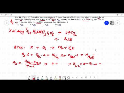 Video Thủy phân hoàn toàn triglixerit X trong dd NaOH, thu... - youtube