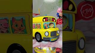 Fun yellow bus cocomelon & peppa pig George