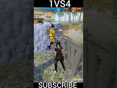 CS RANK 1VS4 #gameplay #freefire #freefireindia #shorts