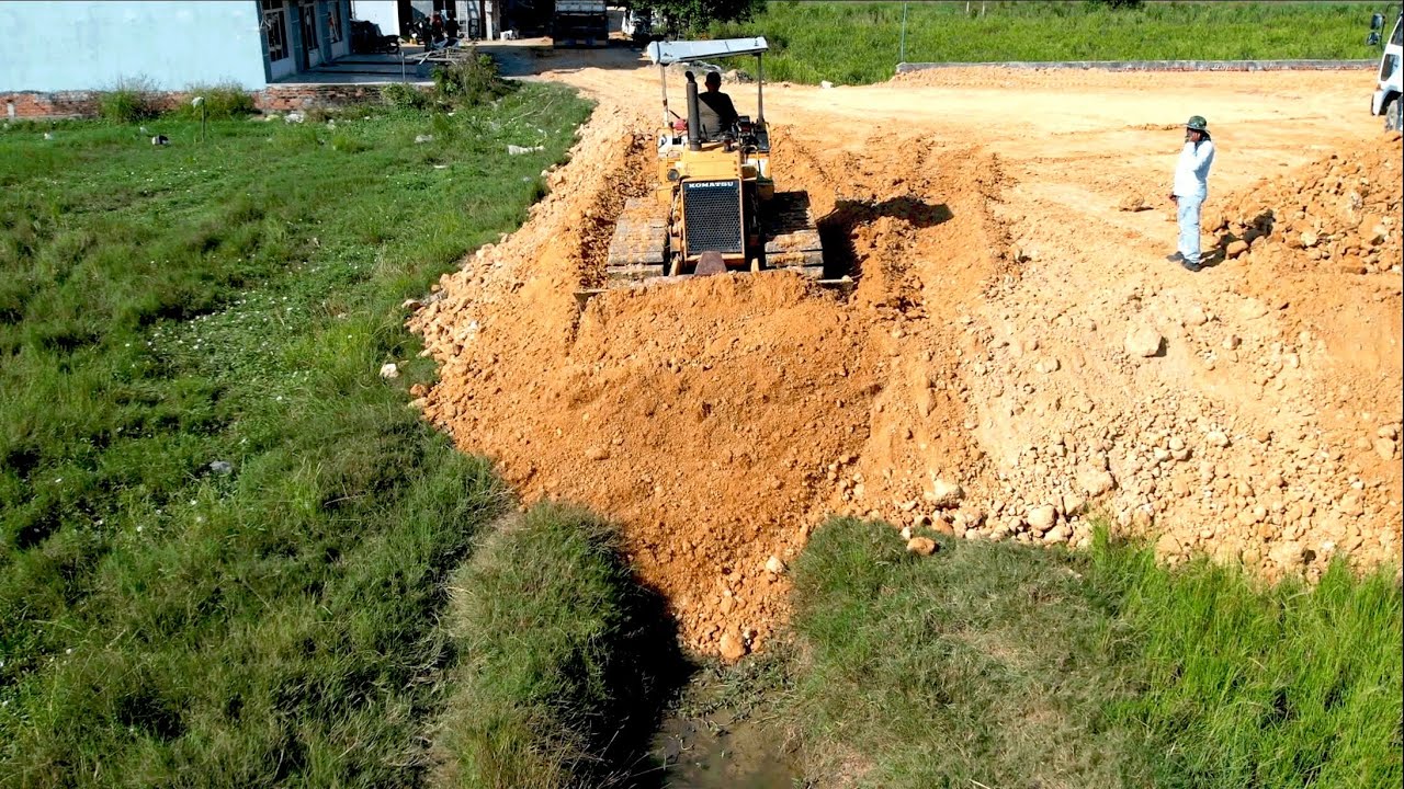 Incredible Full Video Pushing Step By Step Using Bulldozer Working And ...