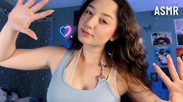 ASMR Hand Movements With Fast Mouth Sounds & Screen Tapping & Touching