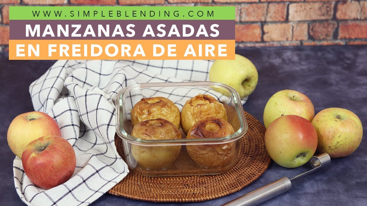 MANZANAS ASADAS CON CANELA EN FREIDORA DE AIRE | Cómo asar manzanas sin azúcar en airfryer