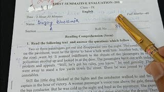 class 9 english 1st unit test question paper 2026 | class 9 1st unit test english suggestion 2026