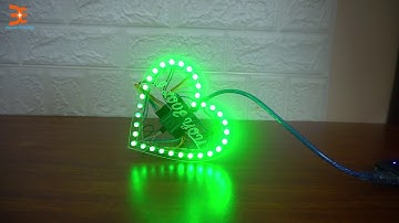 Combo led trái tim 32 led RGB