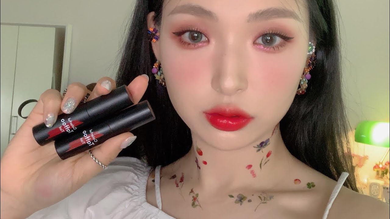 MMV | Cherry Pink Tone Make-up (with Fake Tattoo)