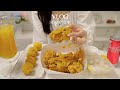 SUB•VLOG🍗 백신 2차 맞고 뿌링클로 수혈하는 자취생 일상, 불닭버터볶음밥, 요거트버터스팸카레, 치즈옥수수전, 김치찌개, 크래미계란말이, 참치계란죽, 계란국수, 모찌떡