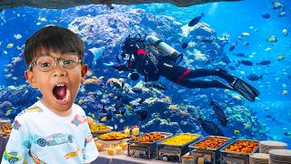 บุฟเฟ่ห์อควาเรี่ยม Coral restaurant ประเทศจีน พี่ปลื้ม