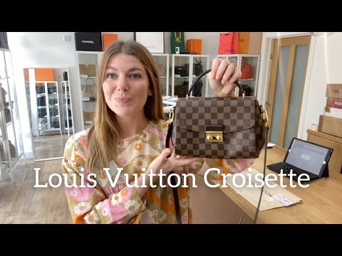 LOUIS VUITTON Croisette Damier Ebene Shoulder Crossbody Bag Brown-US