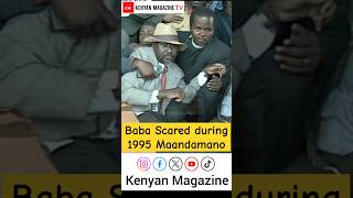 Raila Odinga hiding from bullets during the Ford Kenya election in 1995