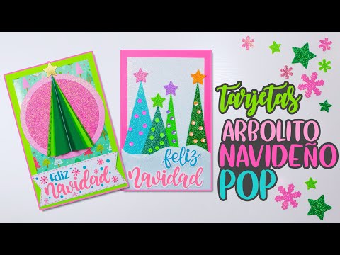 DIY: Tarjetas Navideñas de arbolito pop – ESPECIAL DE NAVIDAD