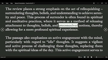 ChatGPT ACIM Review VI Introduction