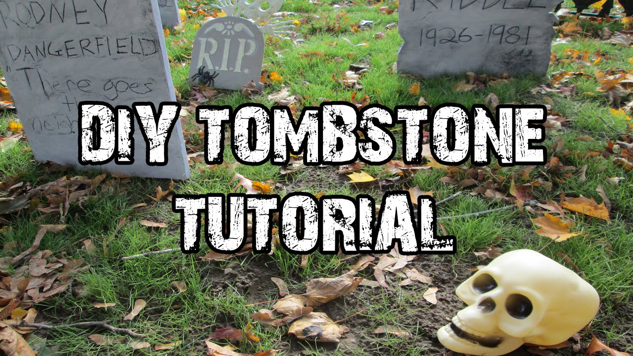 easy-diy-foam-tombstone-tutorial-youtube