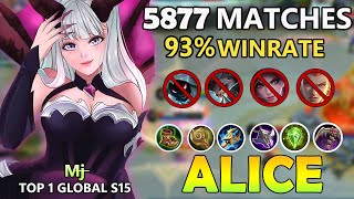 DELETE ALL META!!ALICE BEST BUILD -ALICE TOP 1 GLOBAL S15 MOBILE LEGENDS