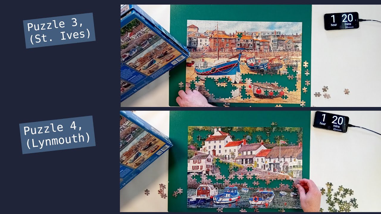 #87 West Country Puzzle Time Lapse, Gibsons 500 piece X4. - YouTube