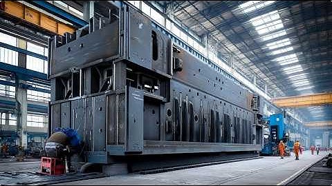 Hoe gigantische servopersframes worden gefreesd met behulp van CNC-boormachines. Voldoening voor ...
