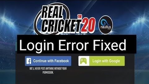 Real Cricket 20 Version 5.1 Login Error Fixed | How To Fix Rc20 V5.1 Login Error