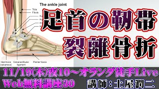 足首の靭帯裂離骨折 オランダ徒手Live30 治療家の無料講座