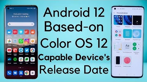 Android 12 Based - On Color OS 12 Update Capable Device