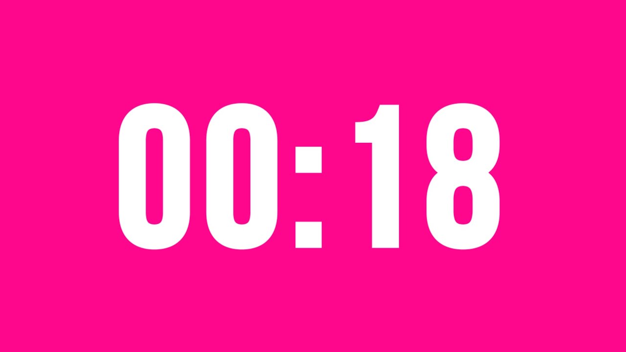 18 Second Countdown Timer No Music With Alarm Clock At The End - YouTube