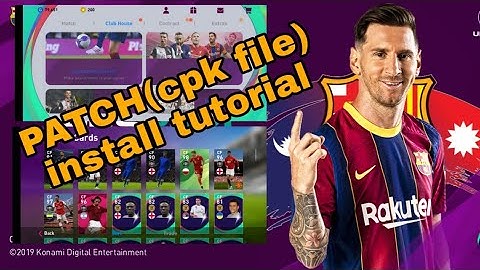 How to install or setup patch (cpk file) in pes mobile