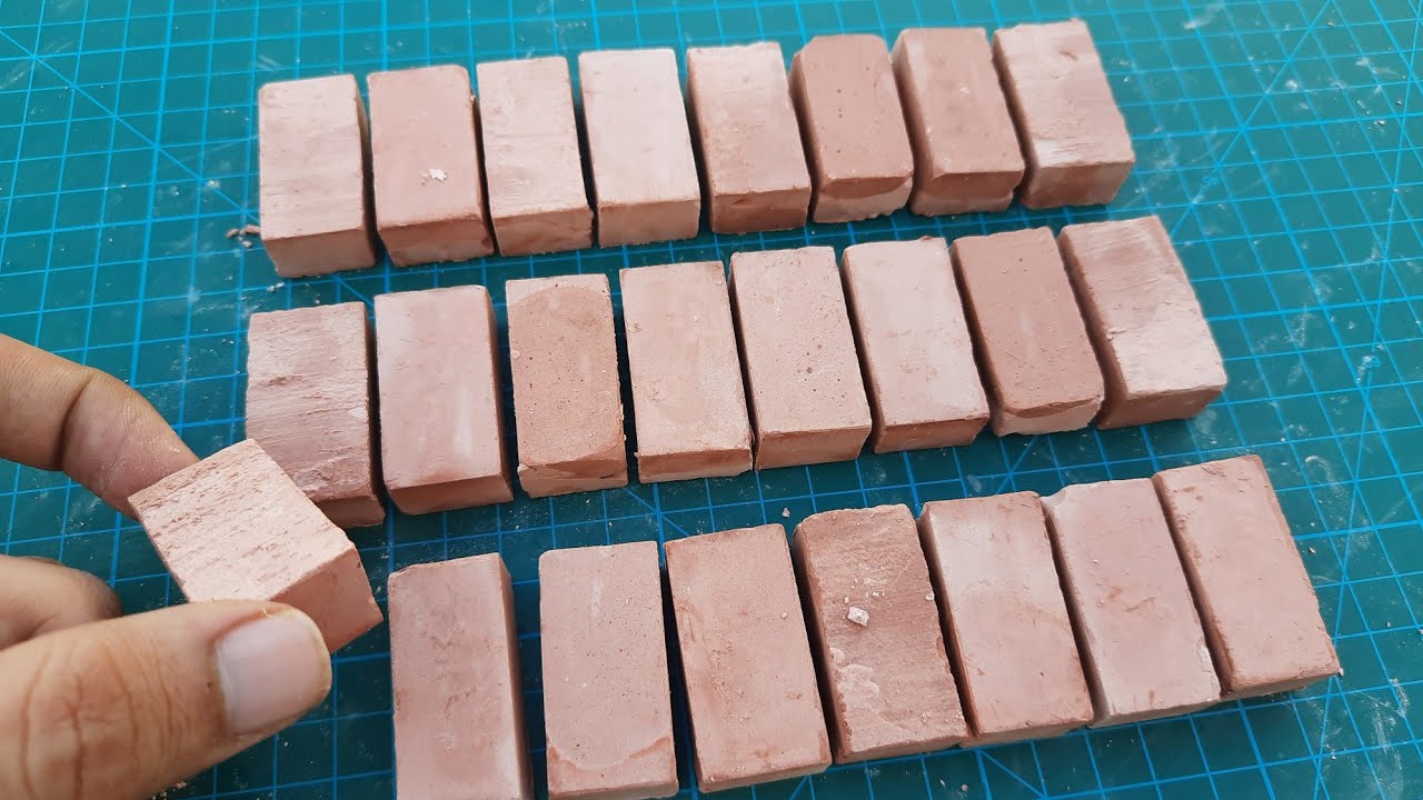 How to make a Miniature Red Brick Wall – Mini Materials