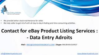 eBay Product Listing Services, Expert eBay Product Listers, eBay Listing Services