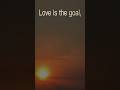 Love is the goal