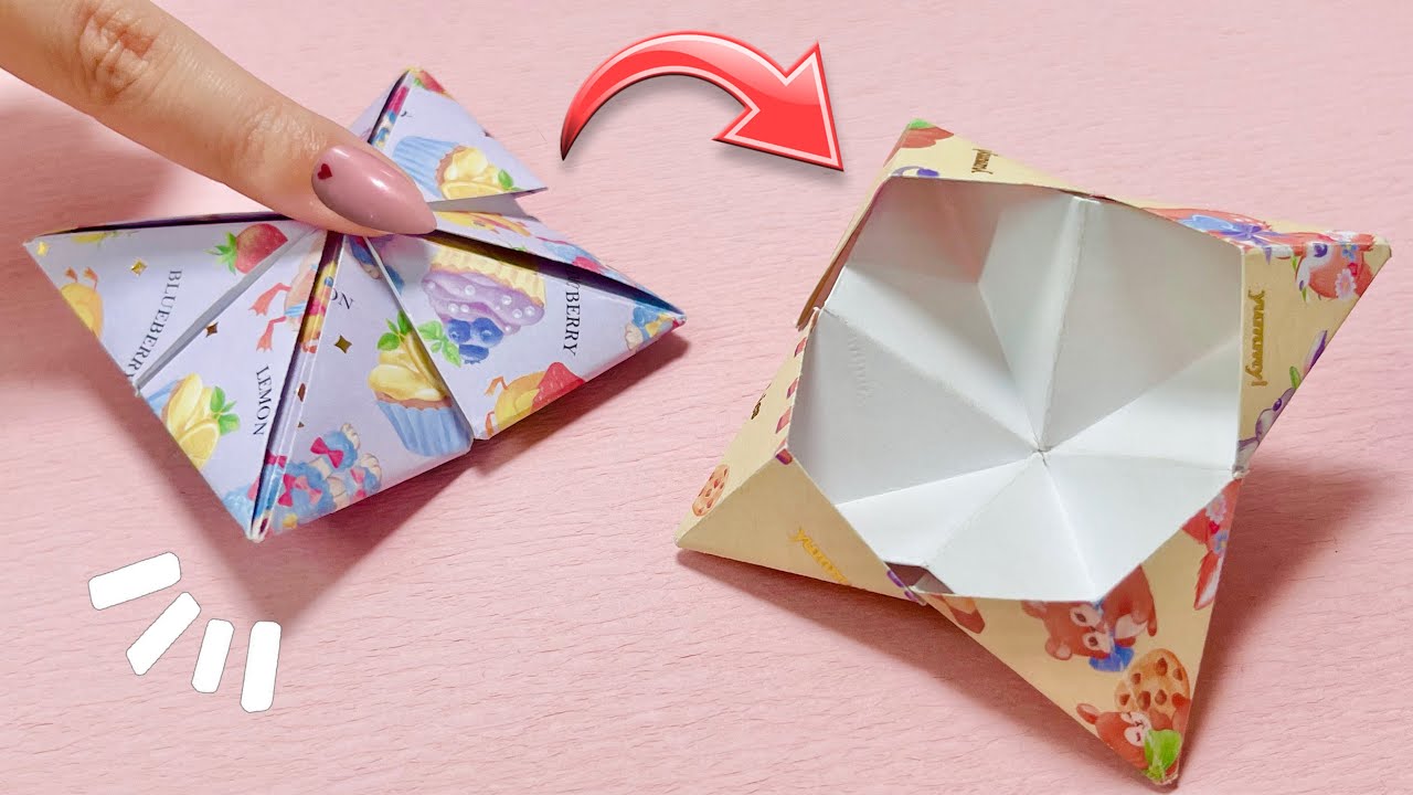 折り紙】無限♾️プッシュポップの作り方！クセになる押して遊べる