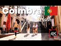 Coimbra portugal walking tour 4k city centre street walk summer