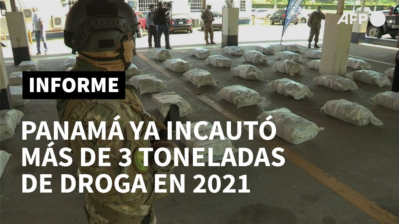Panamá ya incautó más de 3 toneladas de droga en 2021 | AFP - YouTube