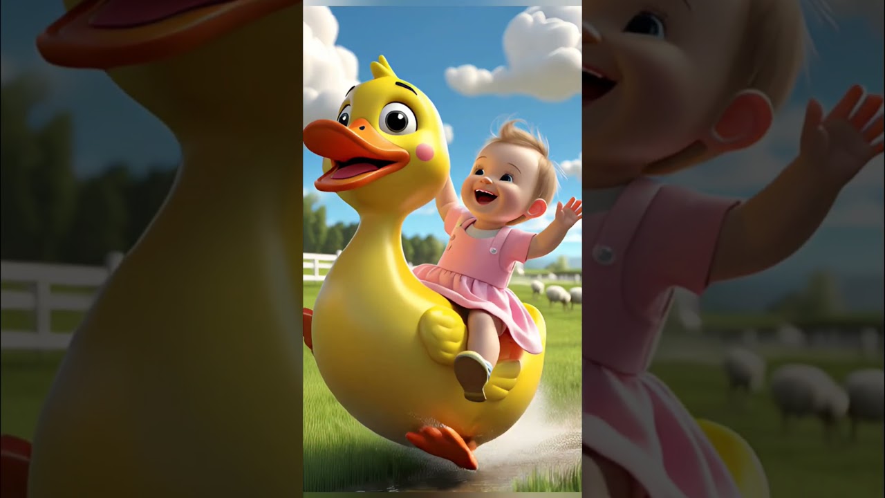 running 🏃‍♀️ duck Baby "Cute Baby Riding a Duck 🐥 | Fun & Adorable Kids Video" 