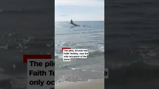 Pilot crash lands plane into the ocean to avoid buildings near the Florida coast