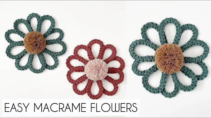 DIY: EASY MACRAME FLOWER | MACRAME TUTORIAL | MACRAME FLOWER | MACRAME WALLHANGING