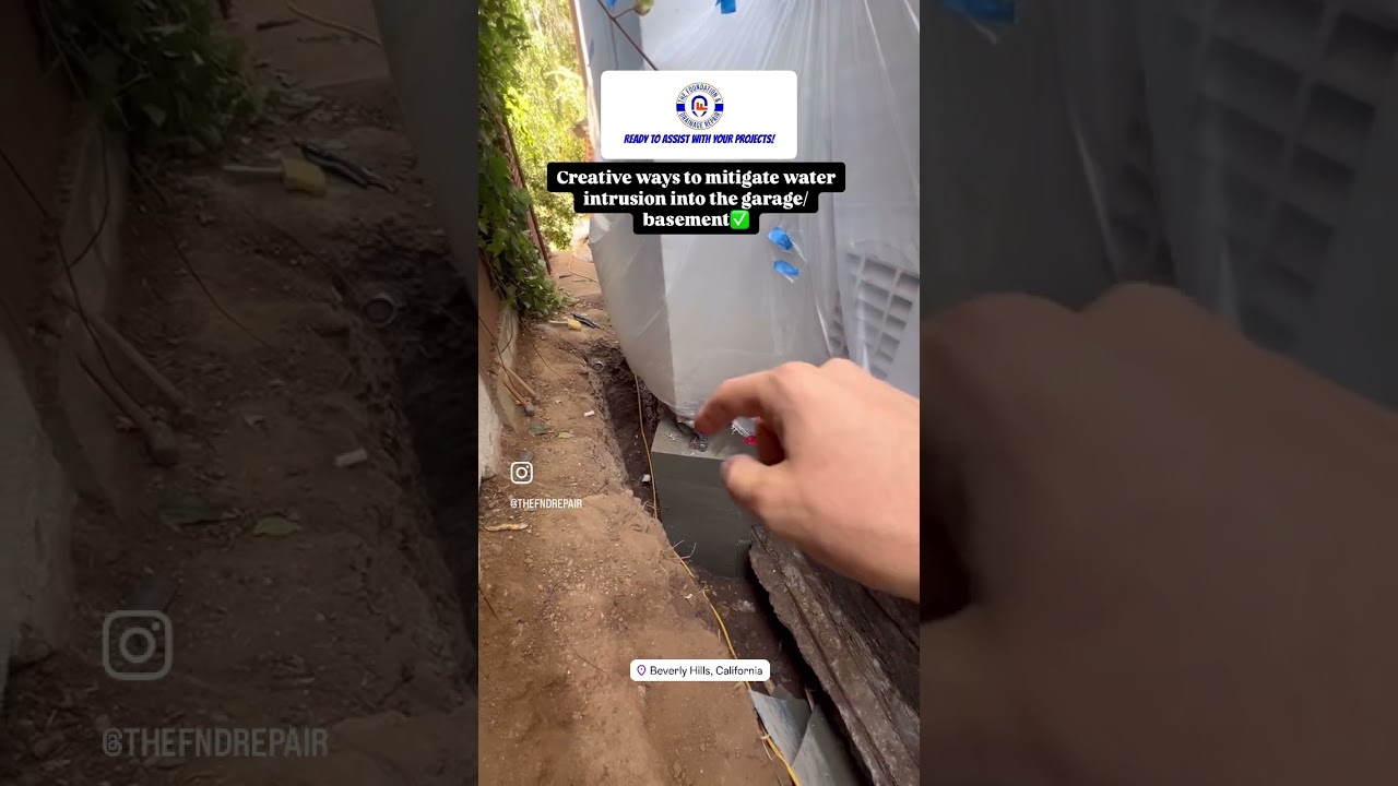 Creative ways to mitigate water intrusion into the garage/ basement✅ 